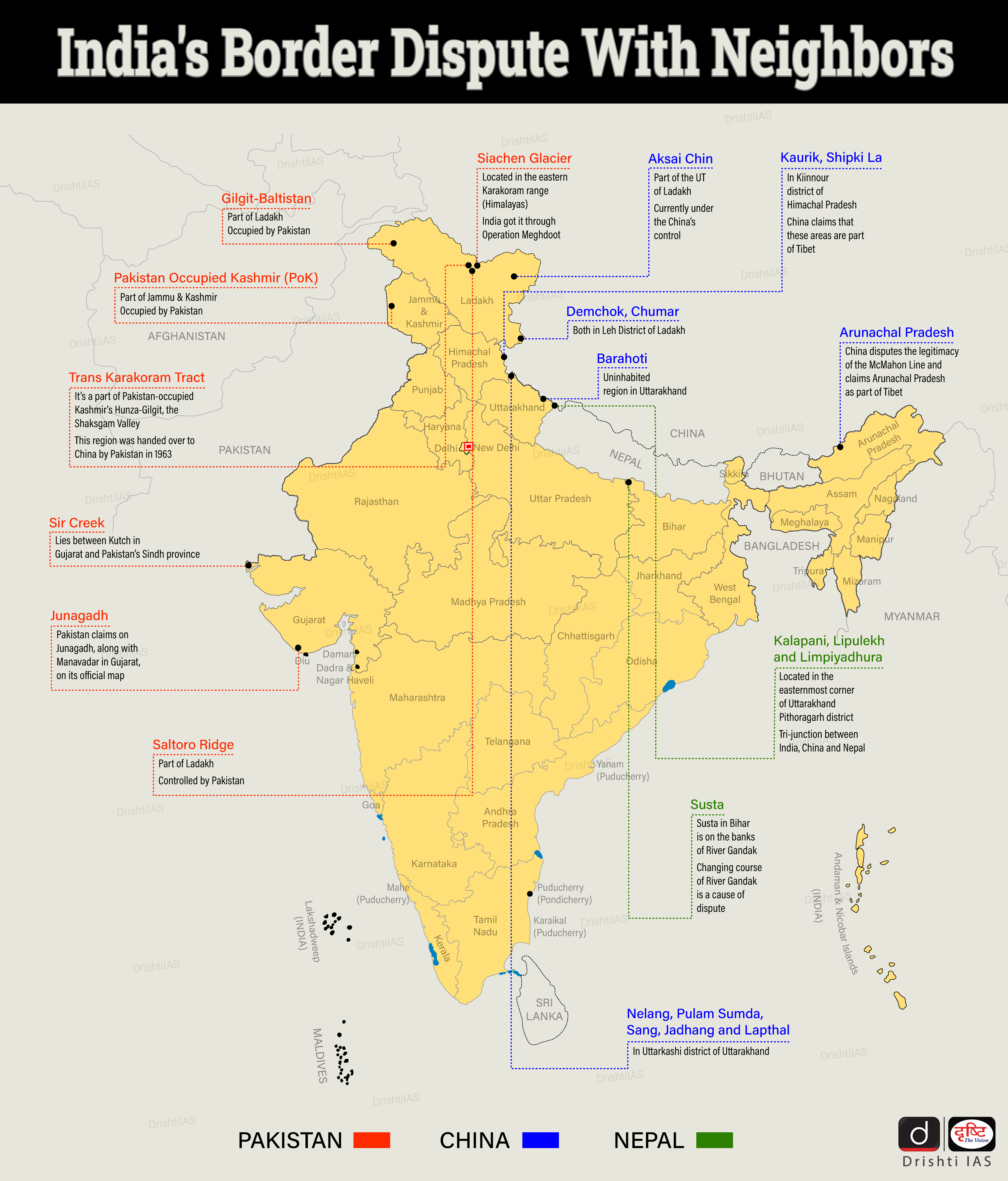 India s Border Dispute With Neighbors